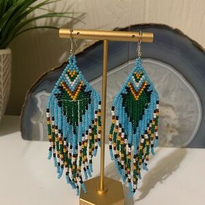 Hand made Native American/ boho style Beaded earrings